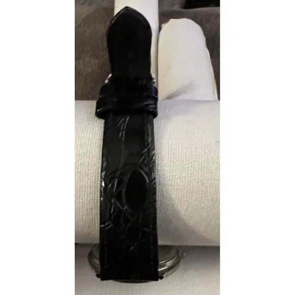 Vintage Ernie Keebler Watch Quartz Silver Leather Japan Analog New Battery - Picture 2 of 4